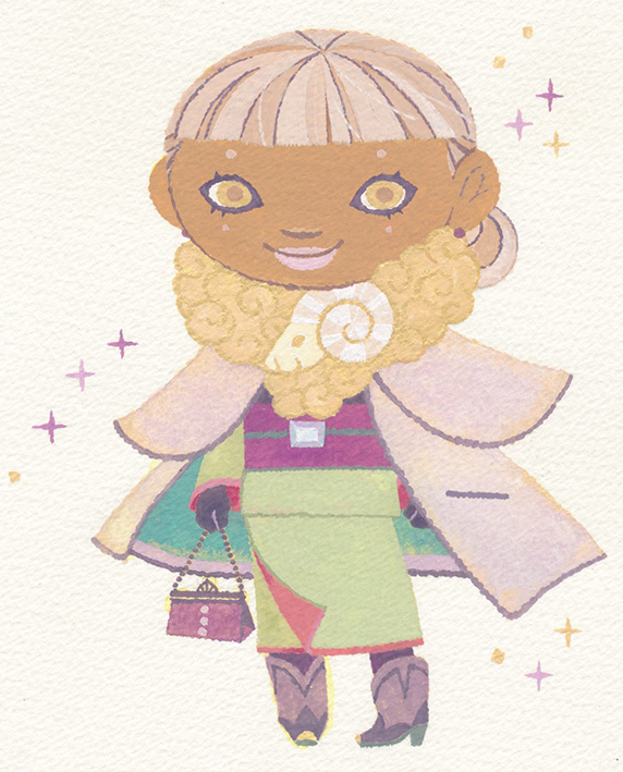 未年,着物,ブーツ,バッグ,ケープ,襟巻き,ミスマッチ